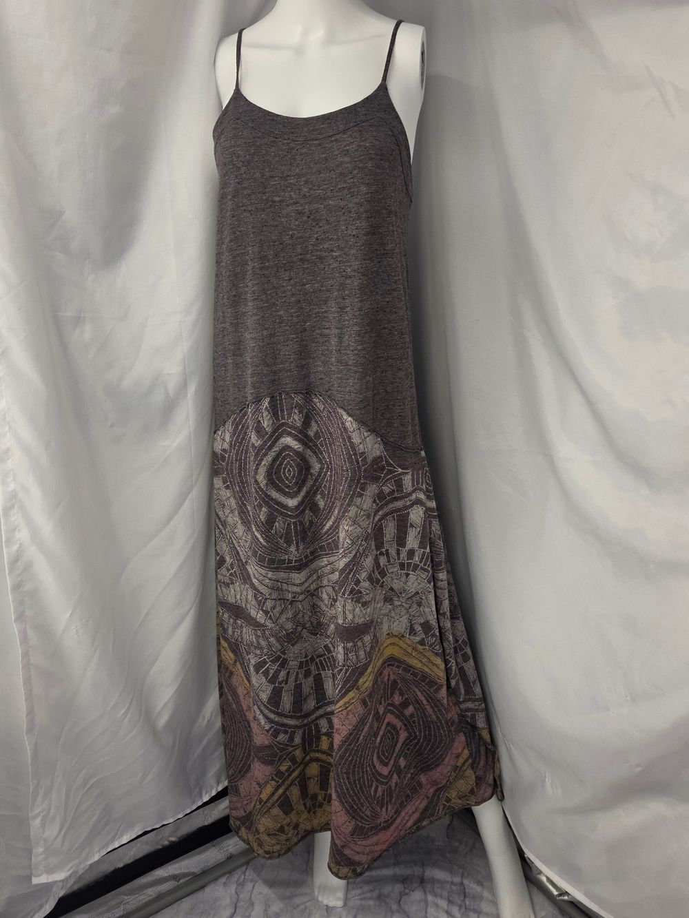 We The Free Free People Holiday Maxi Dress XS Mixed Media Tribal Boho Flowy